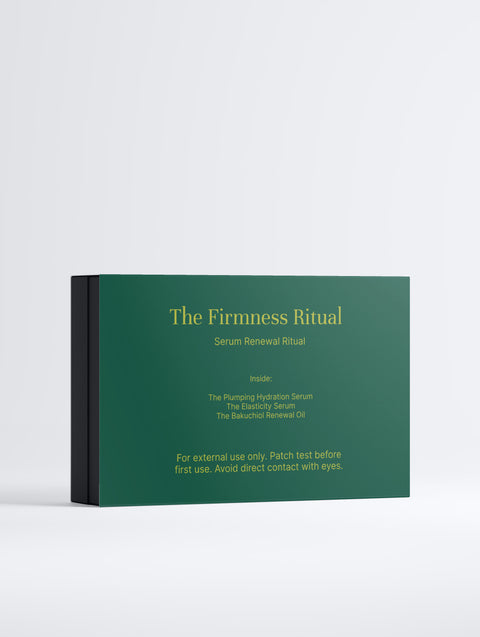 Reverse of the The Firmness Ritual presentation box showing printed product information.