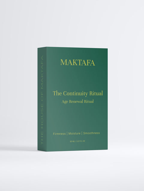 Front of the emerald The Continuity Ritual presentation box with gold lettering.