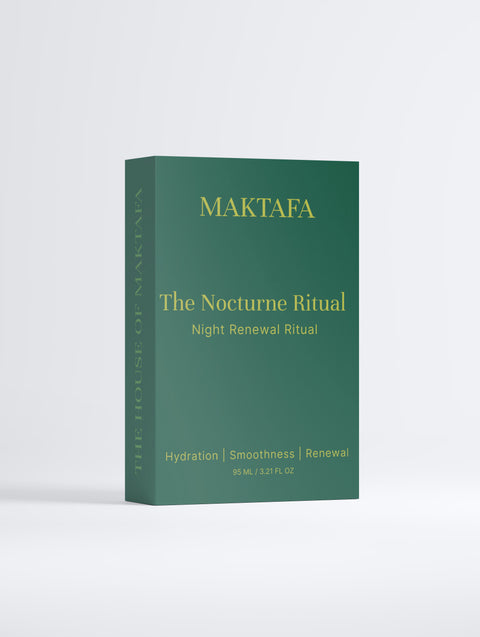 Front of the emerald The Nocturne Ritual presentation box with gold lettering.