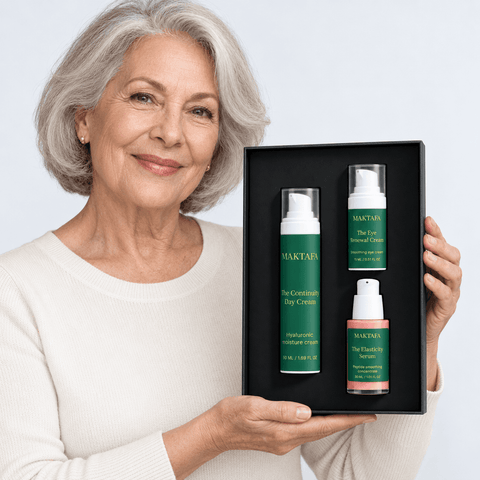 The House of Maktafa Skincare Ritual Set featuring eye care near by me products in elegant packaging