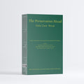Reverse of the The Preservation Ritual presentation box showing printed product information.