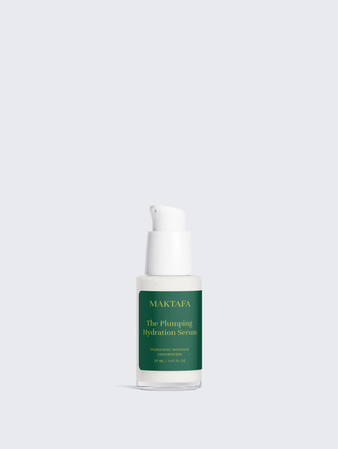 Maktafa The Nocturne Ritual: Plumping Hydration Serum bottle on a pale grey background.